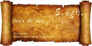Suri Ábel névjegykártya